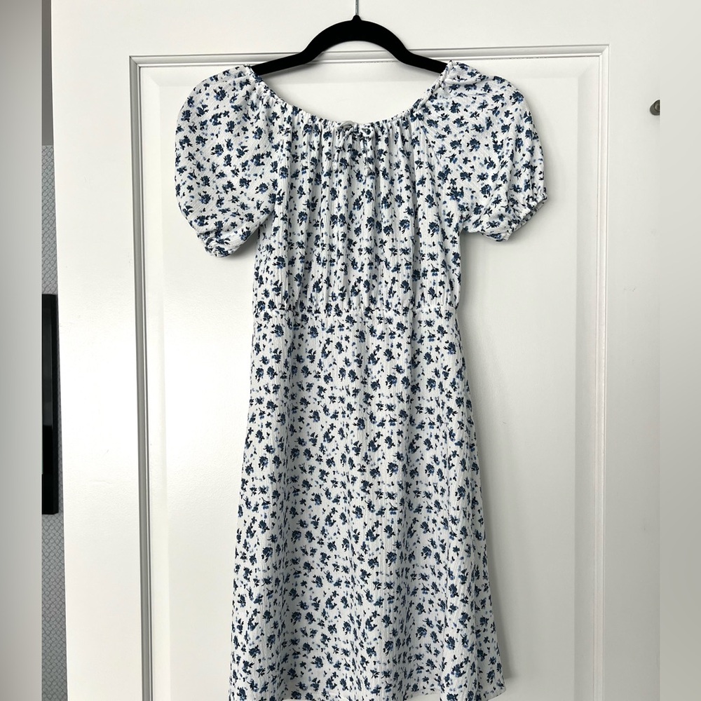Zara blue and white floral tween/teen dress